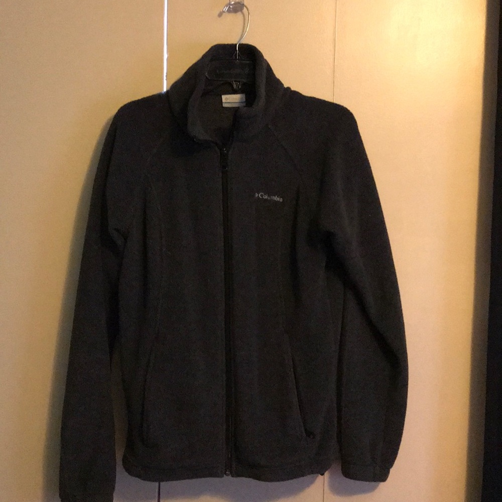 Columbia polyester zip up grey jacket size medium